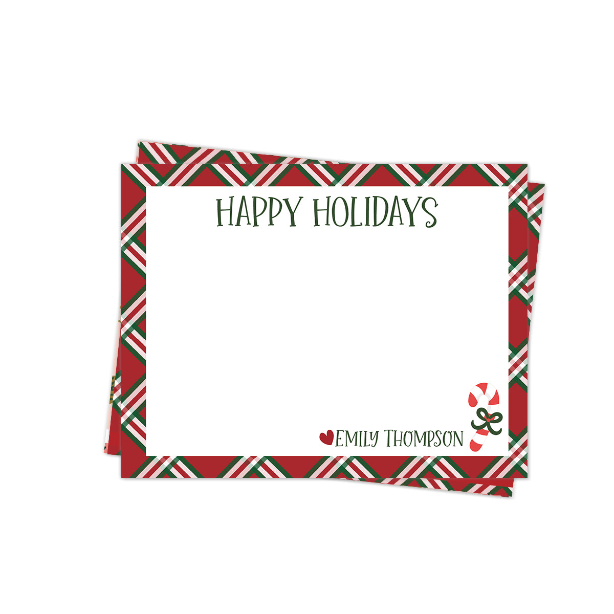 Holiday Plaid Stationery