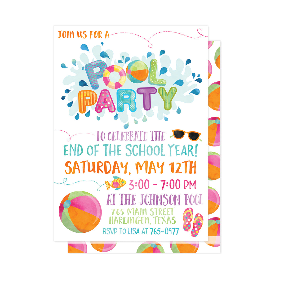 Pool Party Invitation