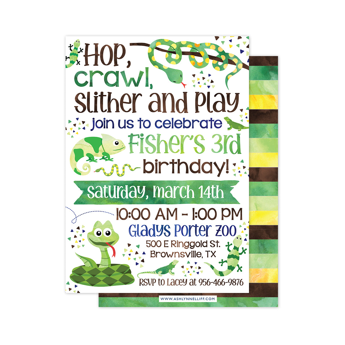 Reptile Party Invitation