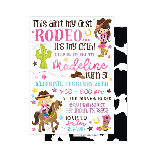This Ain't My First Rodeo (Girl) Party Invitation