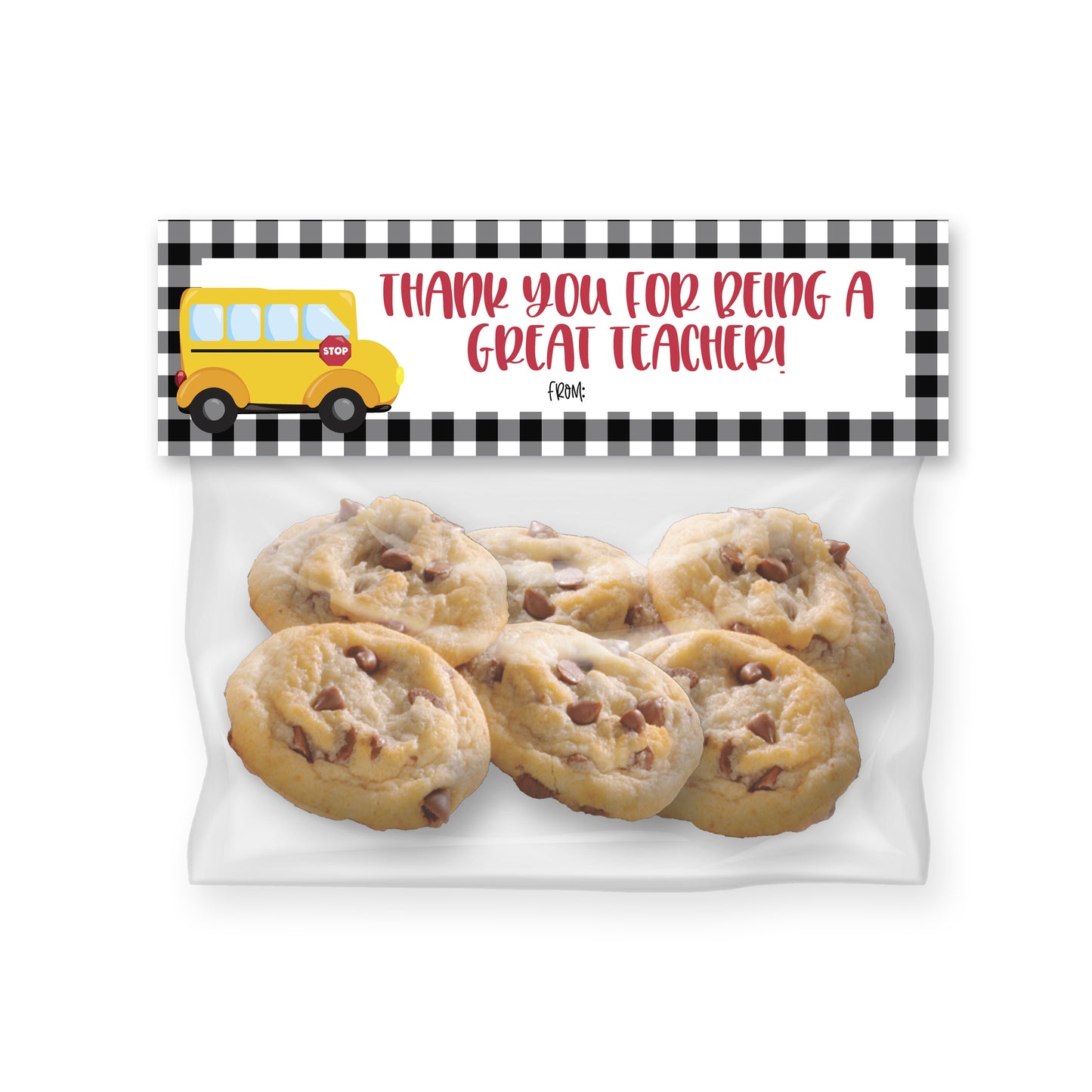 Printable (Instant Download) School Bus Teacher Appreciation Goodie Bag Toppers