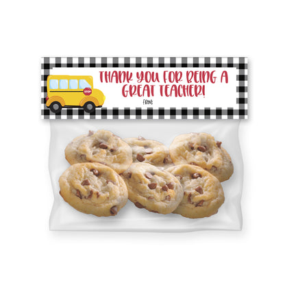 Printable (Instant Download) School Bus Teacher Appreciation Goodie Bag Toppers