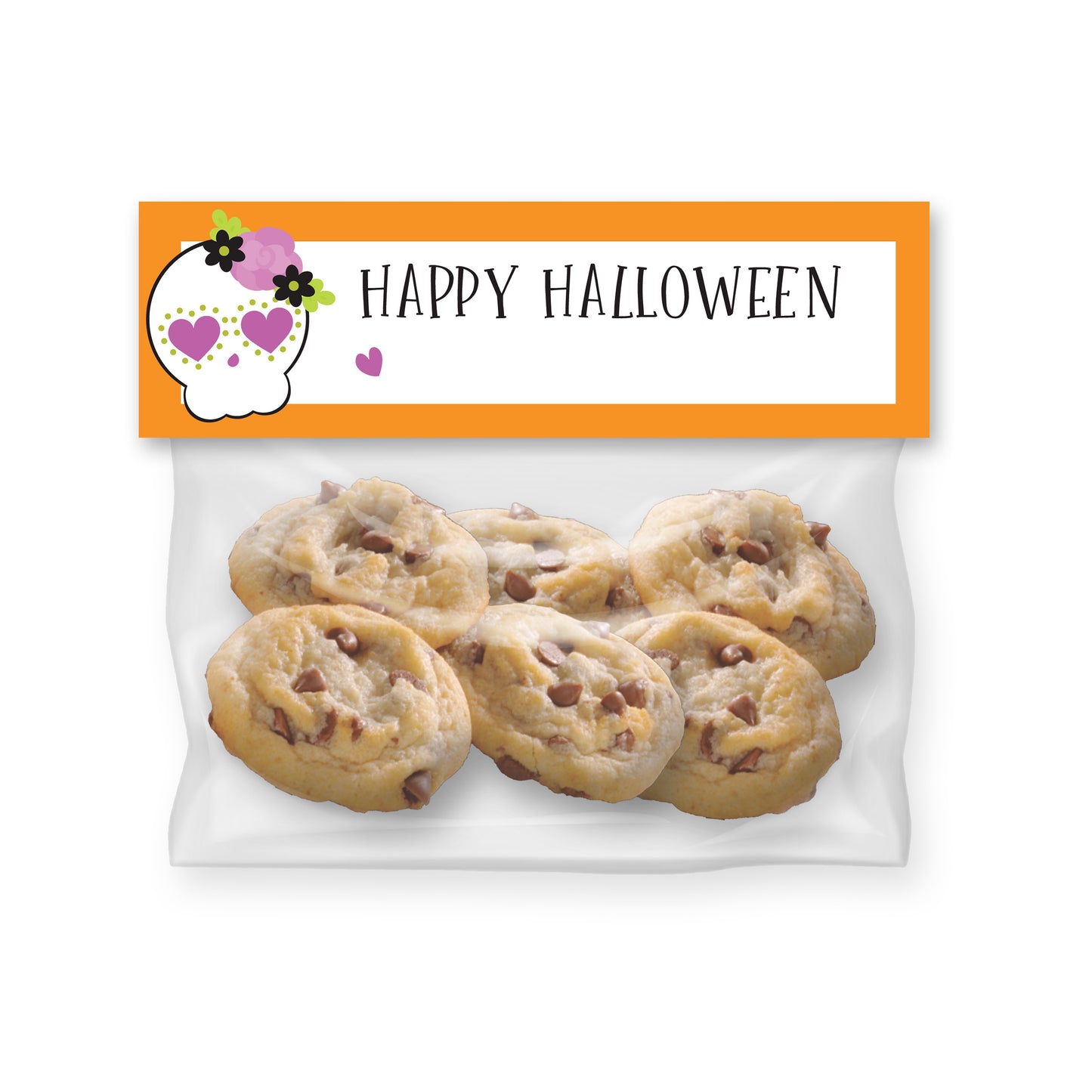 Printable Halloween Skull Goodie Bag Topper