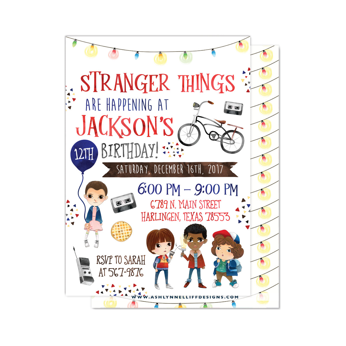 Stranger Things Party Invitation