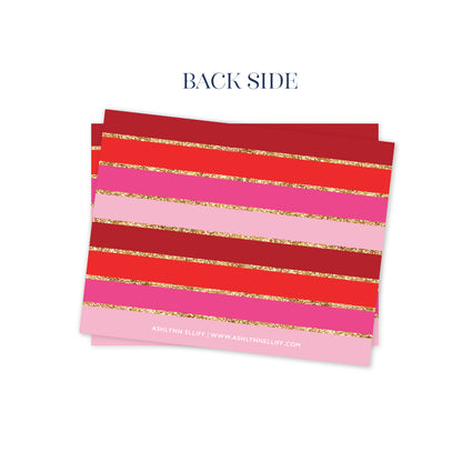 Stripes Valentines Day Stationery