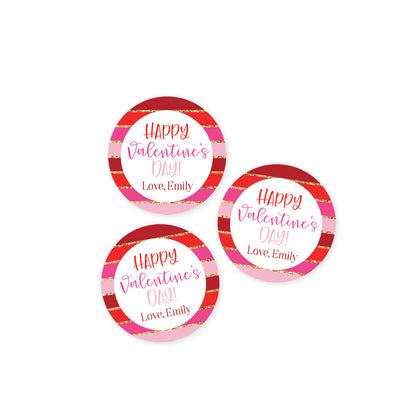 Stripes Valentines Day Stickers