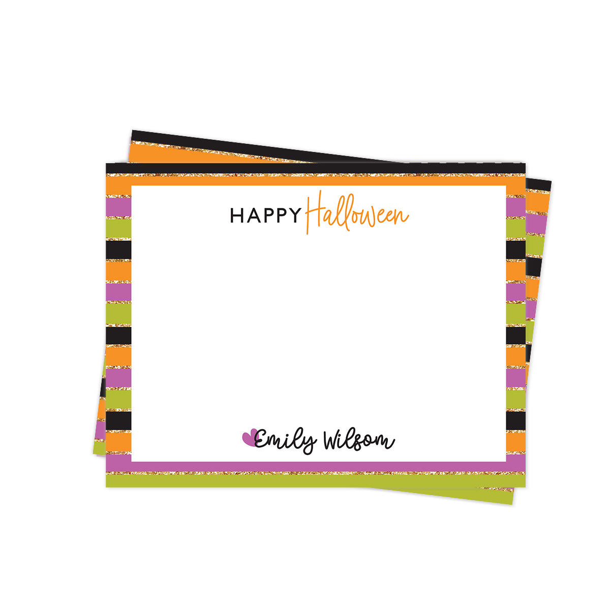 Halloween Stripes Stationery