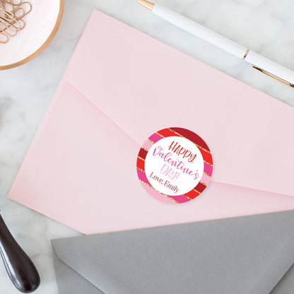 Stripes Valentines Day Stickers