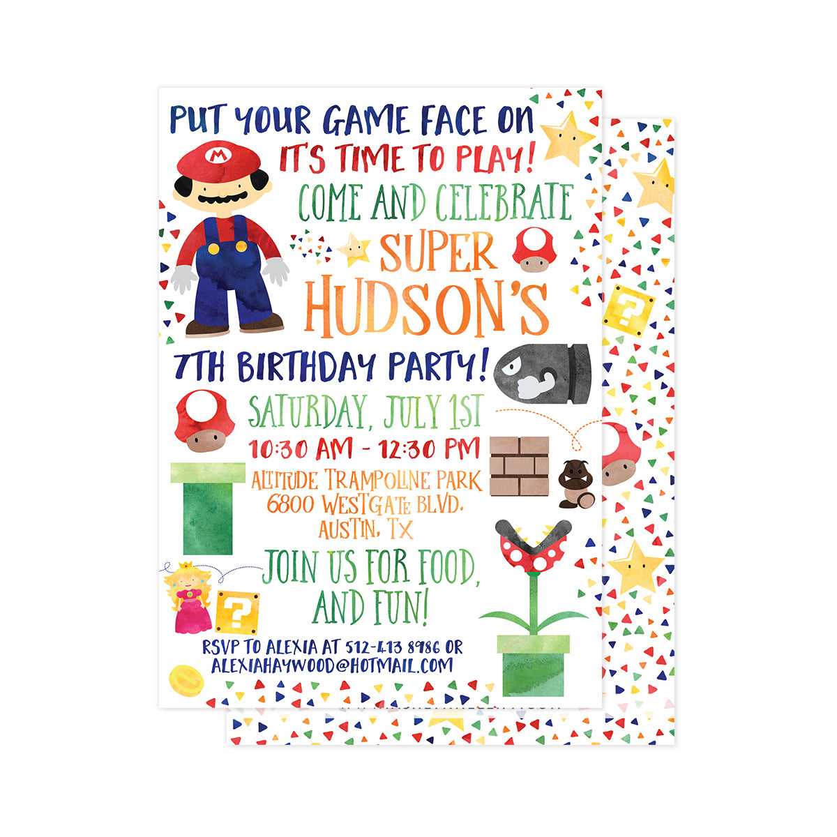 Super Mario Party Invitation