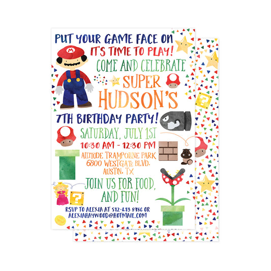 Super Mario Party Invitation