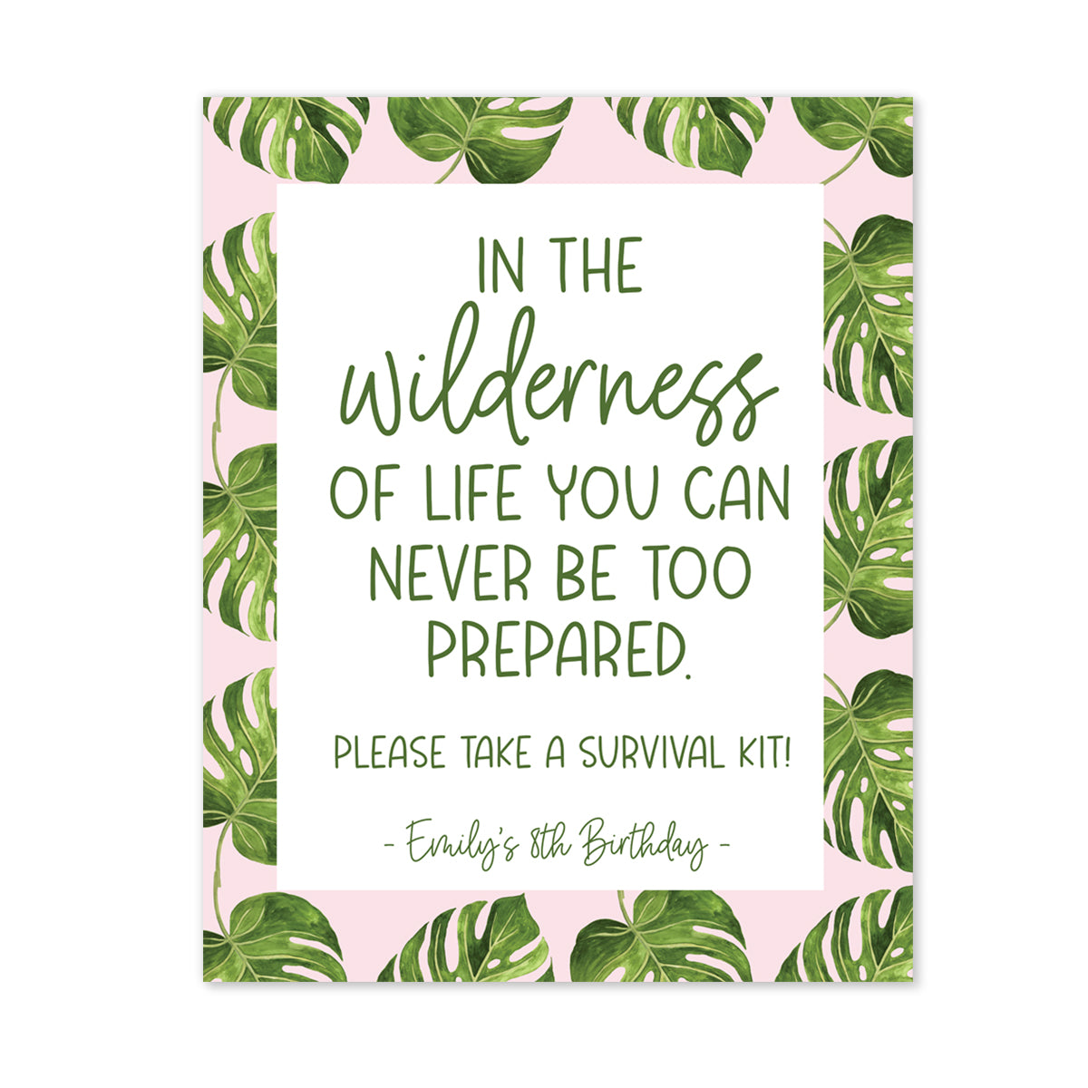 Glamping Party Sign