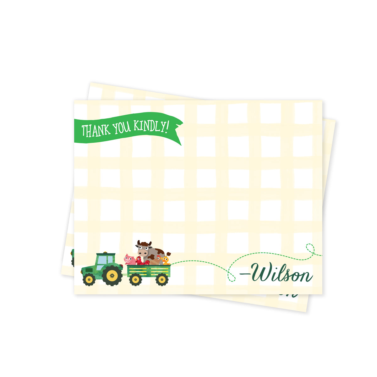 E-I-E-I-One! Party Thank You Notes