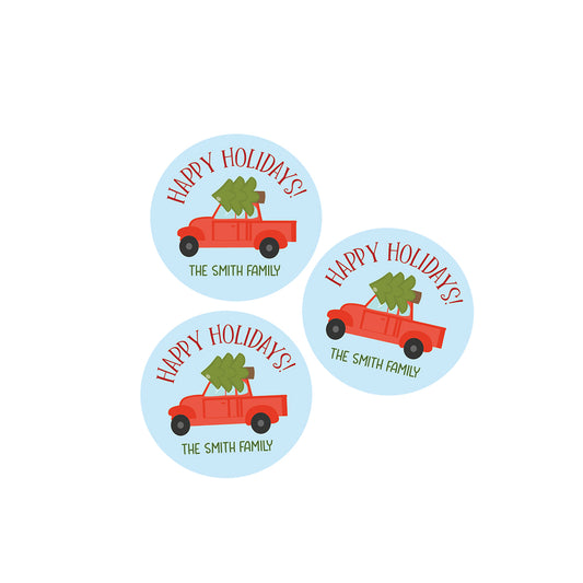 Christmas Truck Stickers