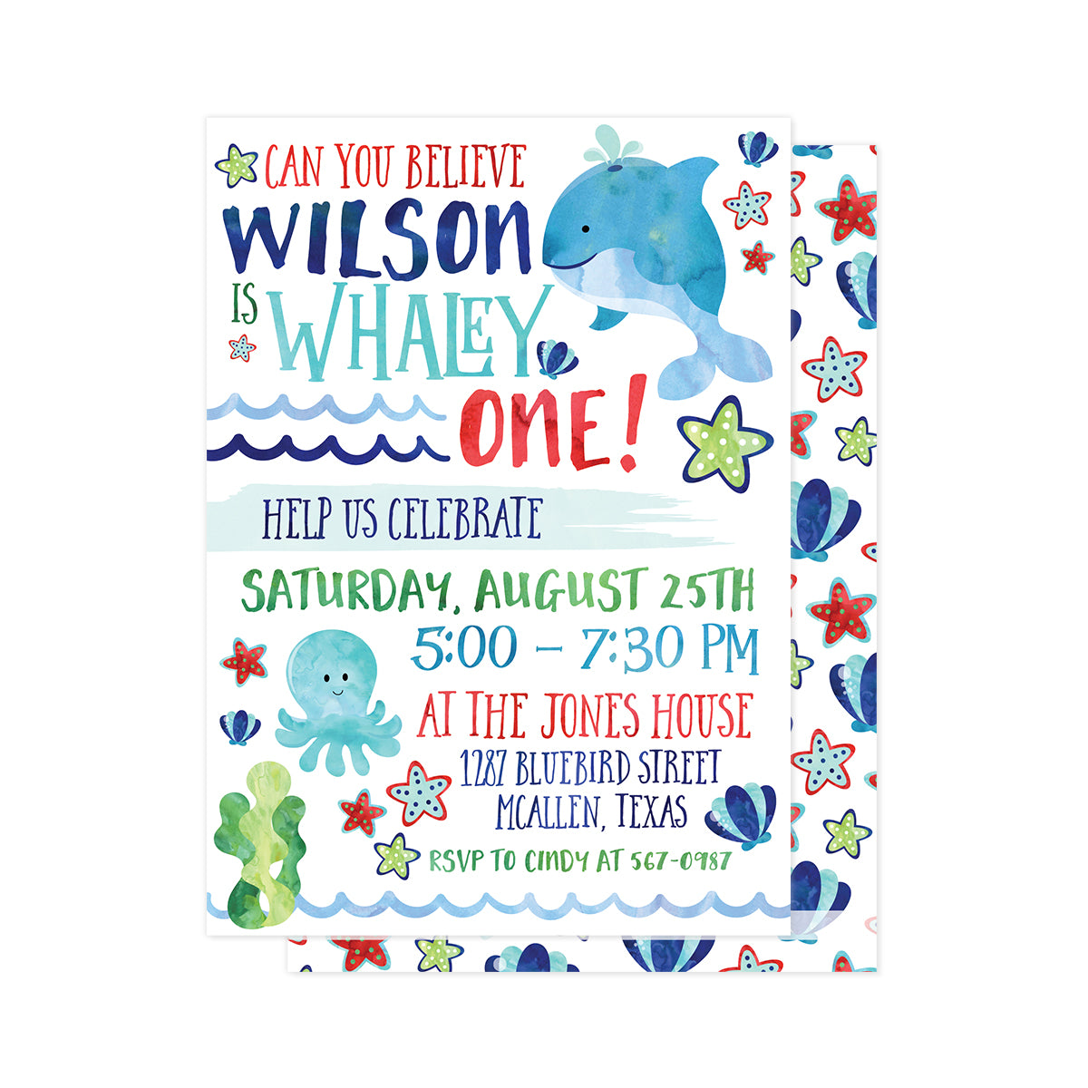 Whaley Party Invitation
