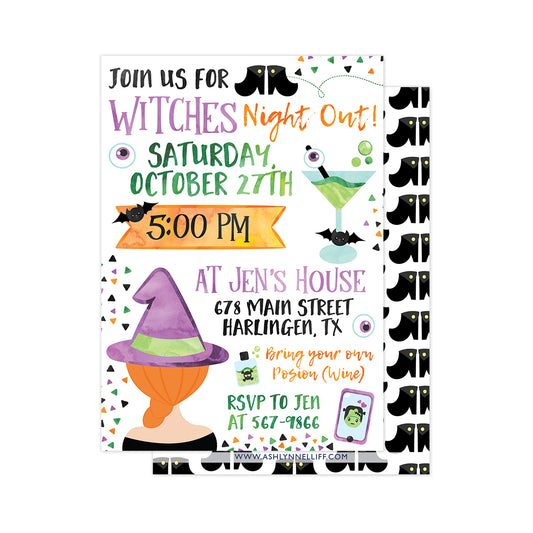 Witches Night Out (Girls Night) Party Invitation