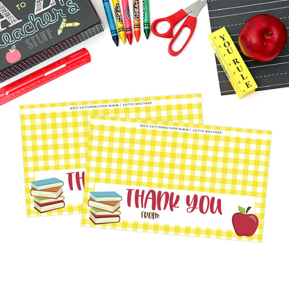 Printable (Instant Download) Yellow Teacher Appreciation Goodie Bag Toppers