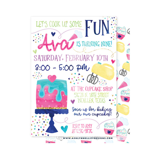 Baking Party Invitation