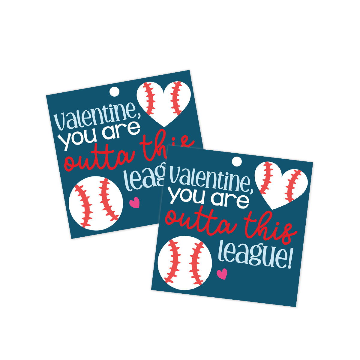 Outta this League (Baseball) Valentines Tag