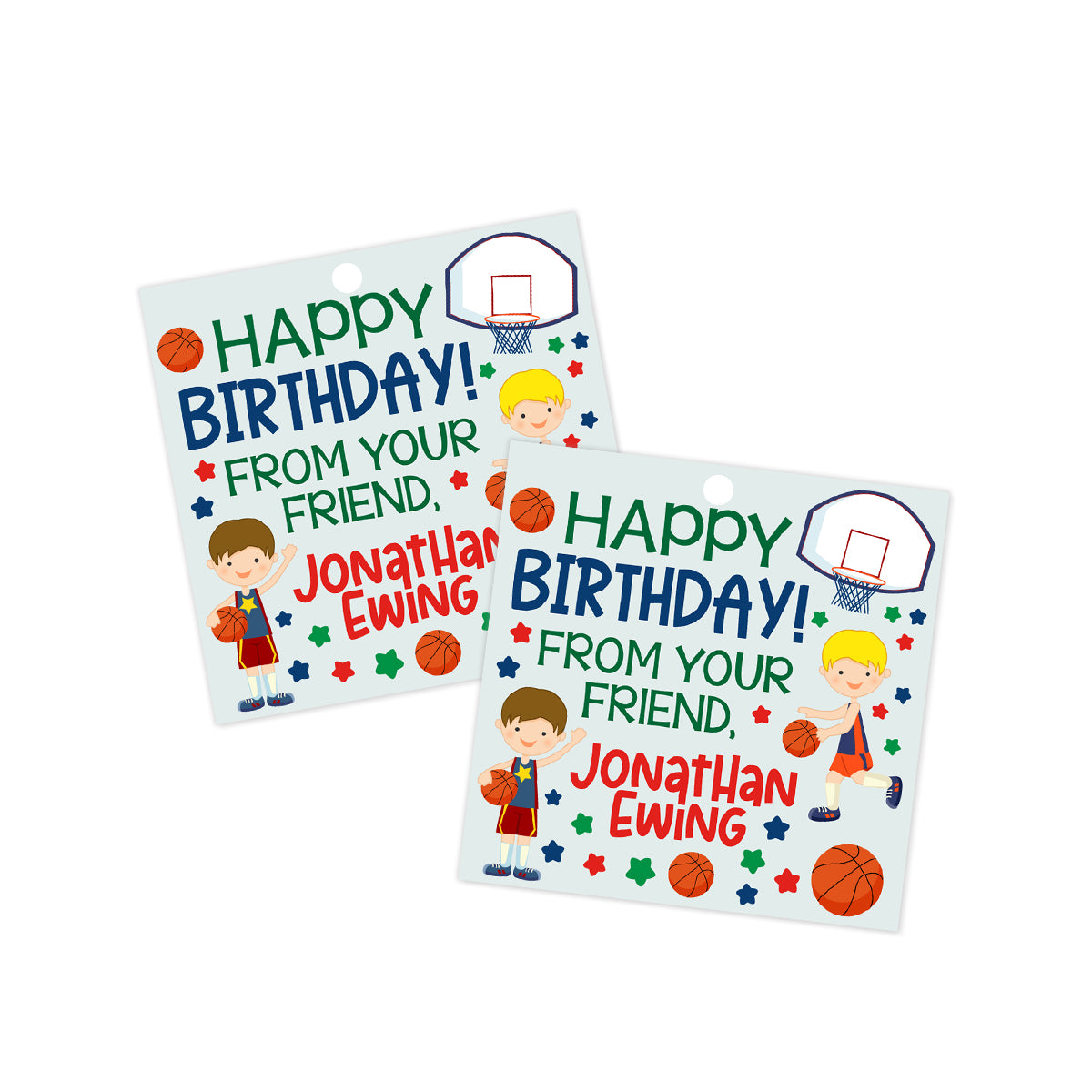 Basketball Gift Tag