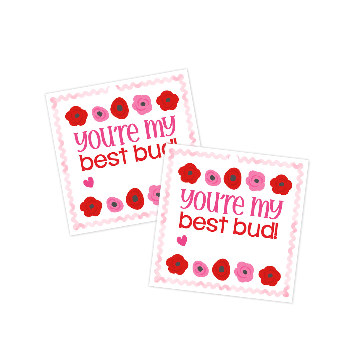 Best Bud Valentines Tag