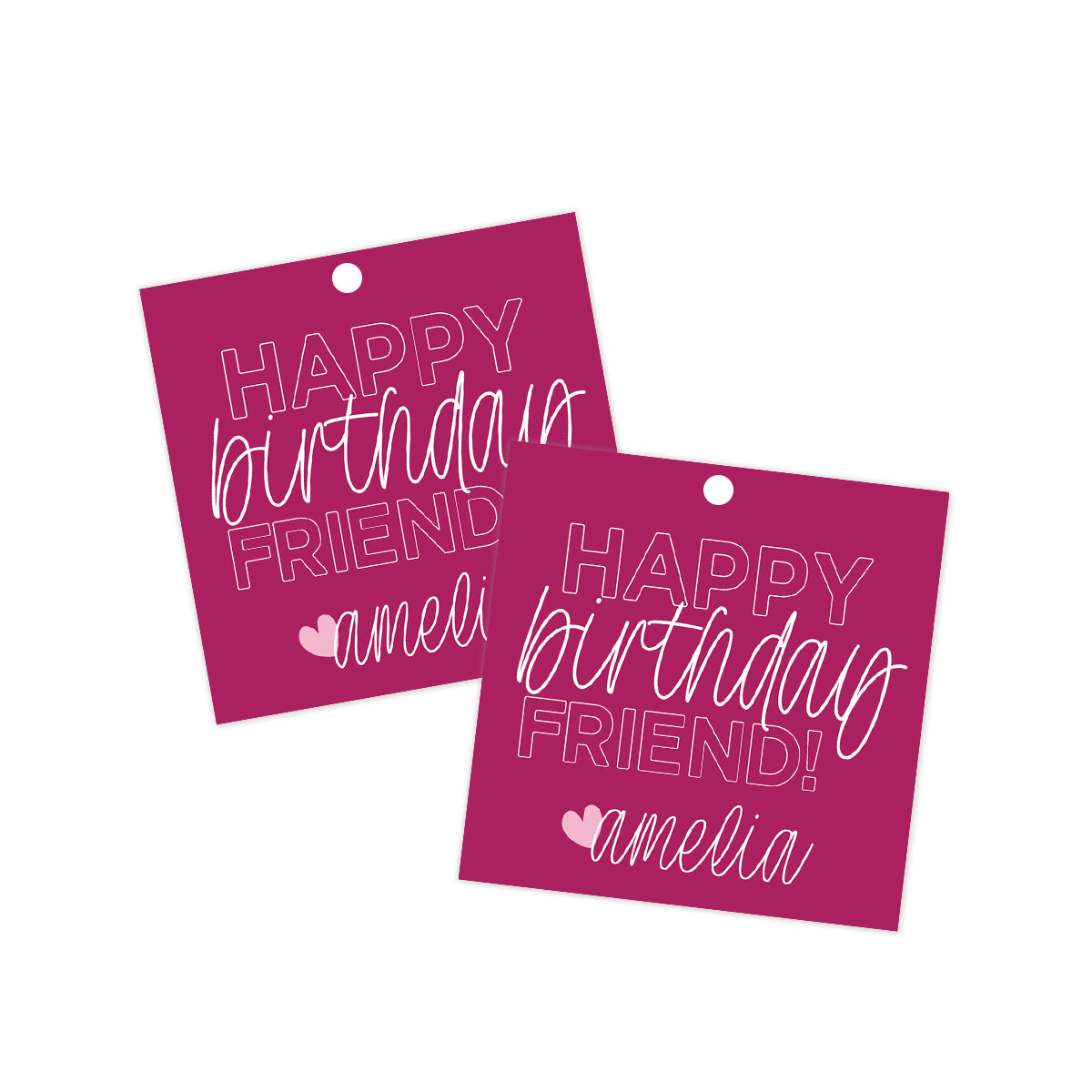 Happy Birthday Friend Gift Tag