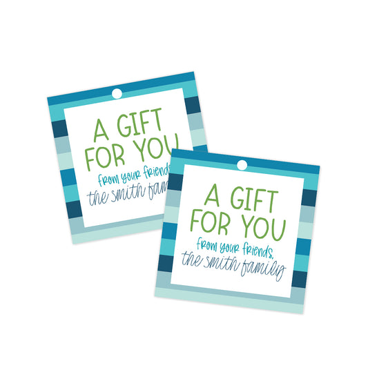 A Gift For You (Blue) Gift Tag