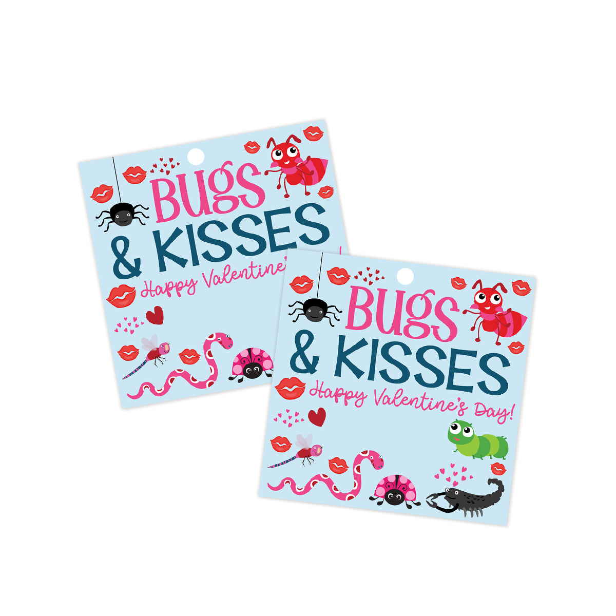 Bugs & Kisses Valentines Tag
