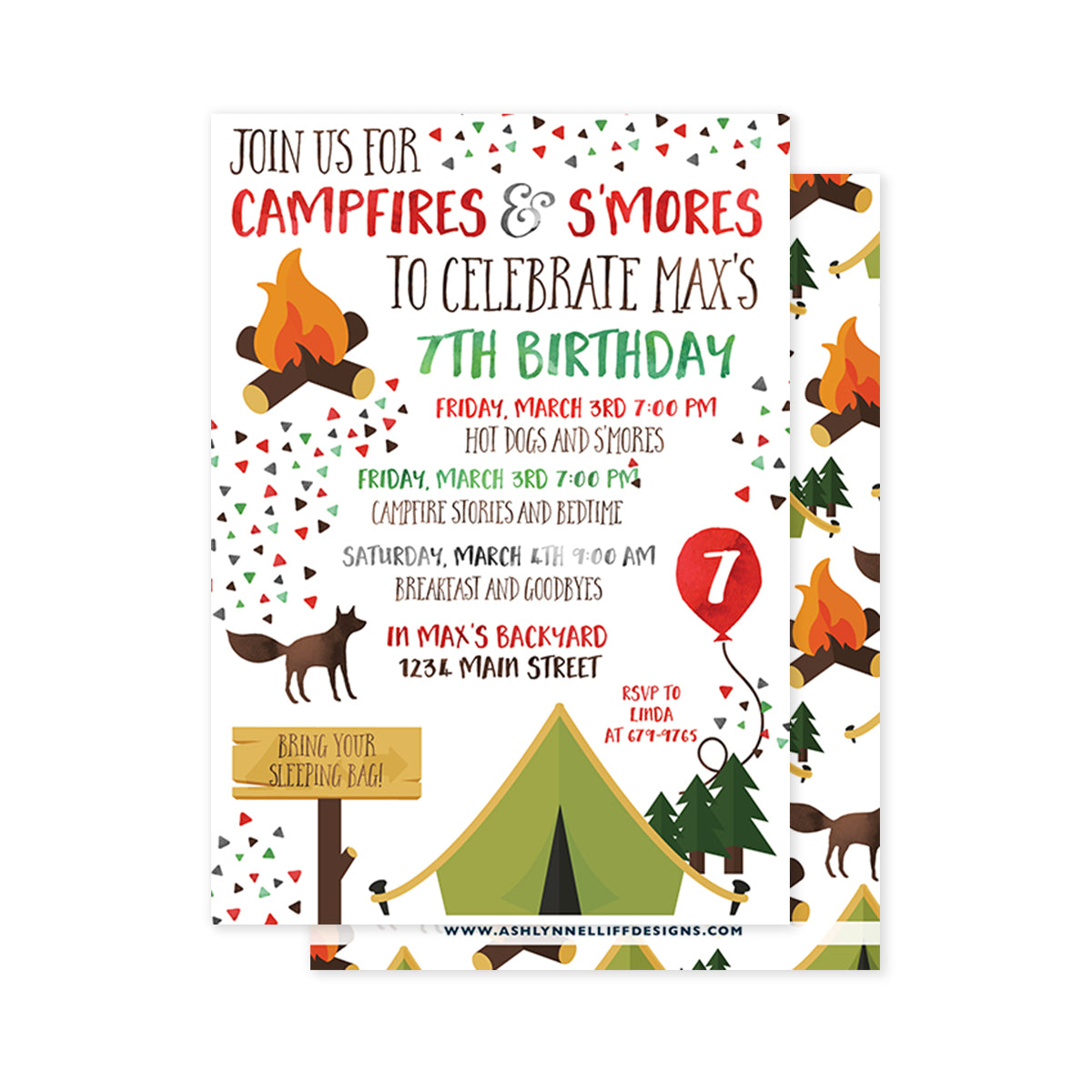 Camping Party Invitation