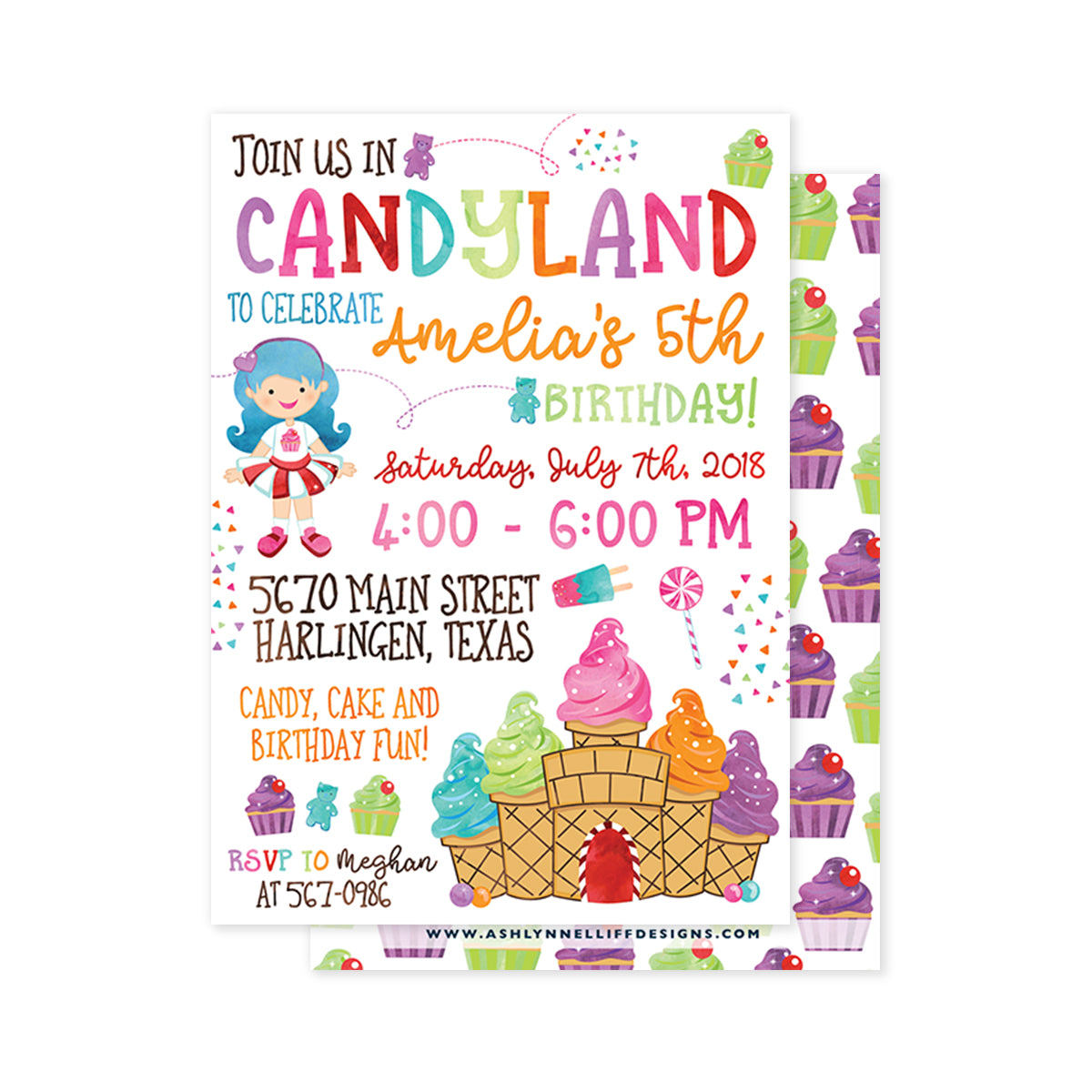 Candy land Party Invitation