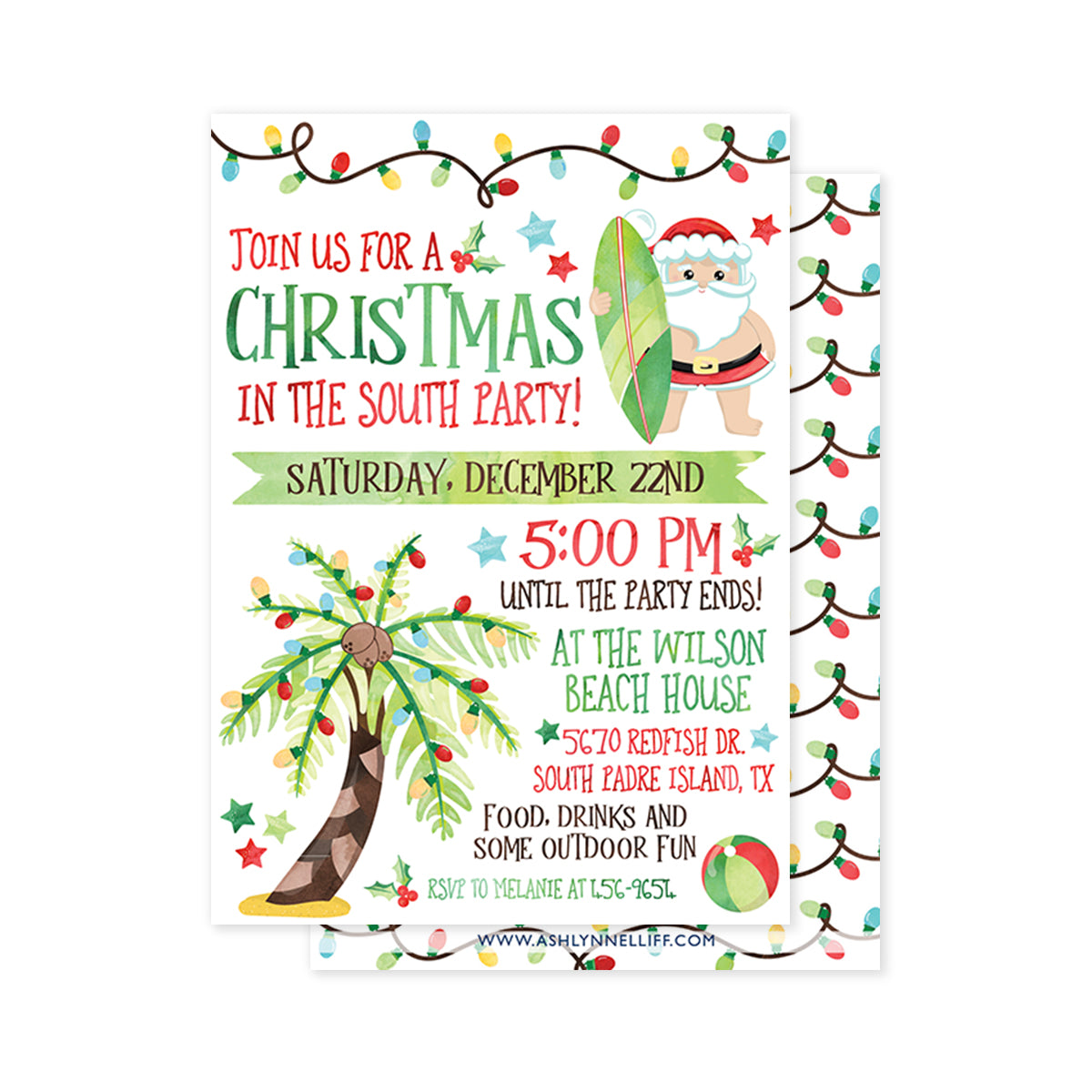 Christmas in the South Party Invitation