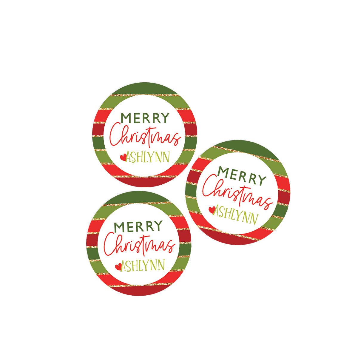 Christmas Stripe Stickers