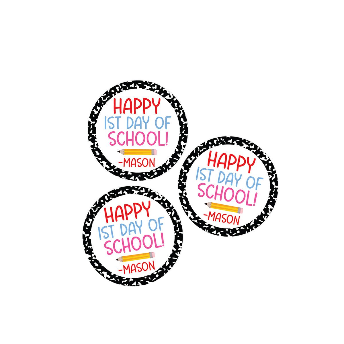Composition Student School Stickers