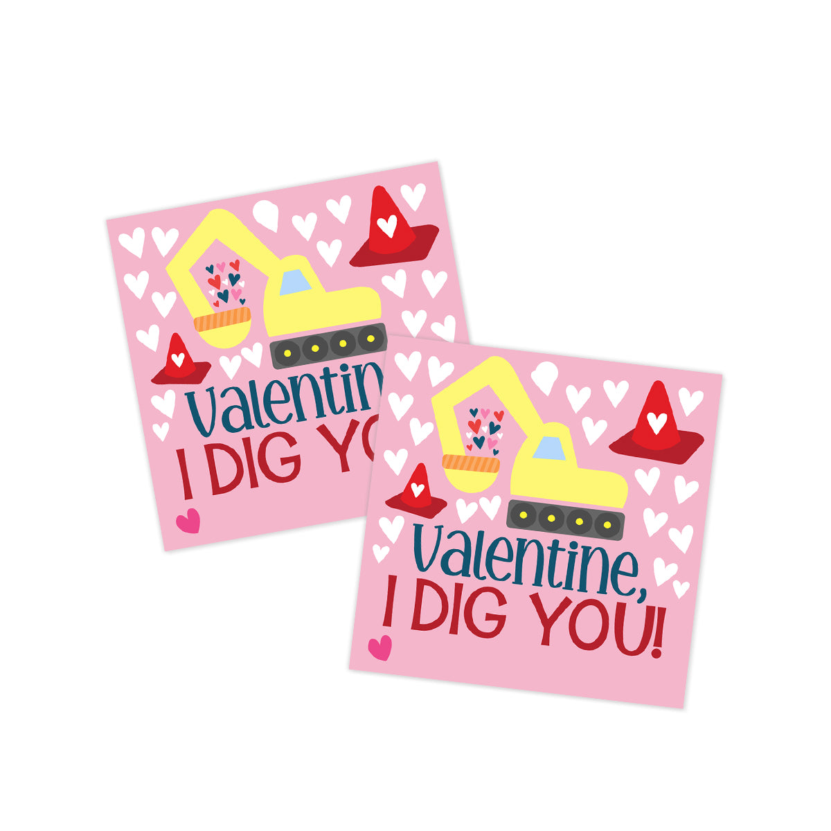 I Dig You (Construction) Valentines Tag