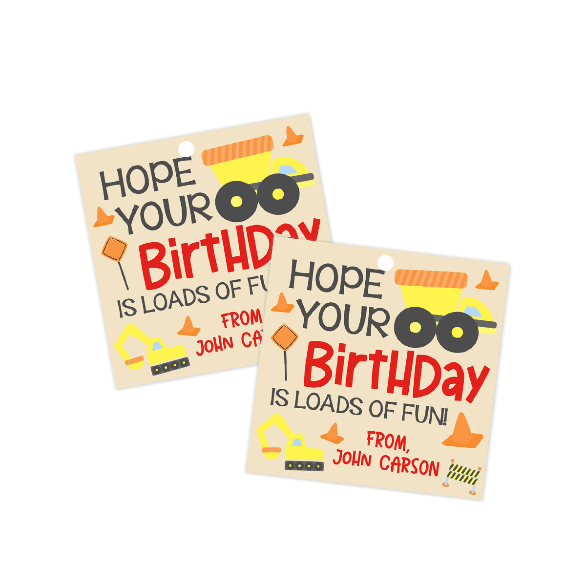 Construction Gift Tag