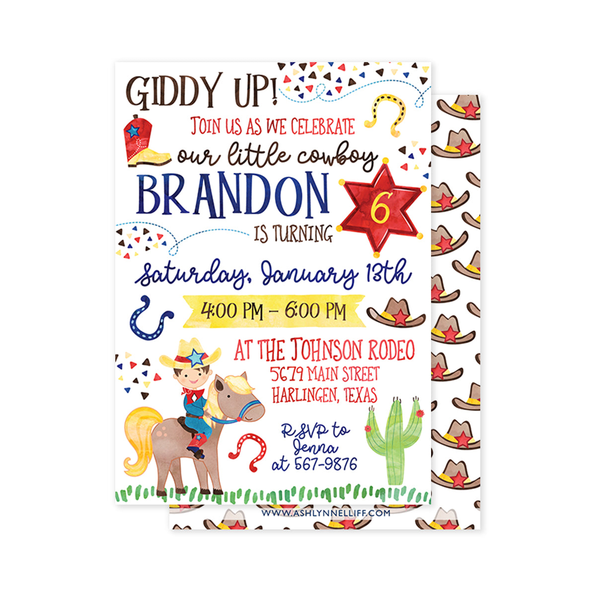 Cowboy Party Invitation