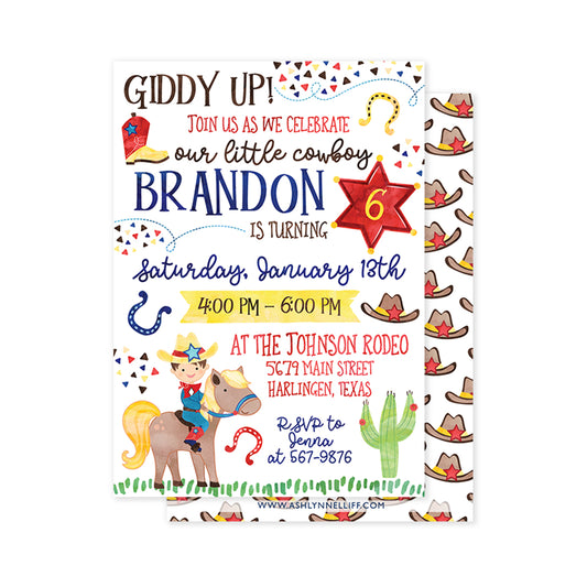 Cowboy Party Invitation