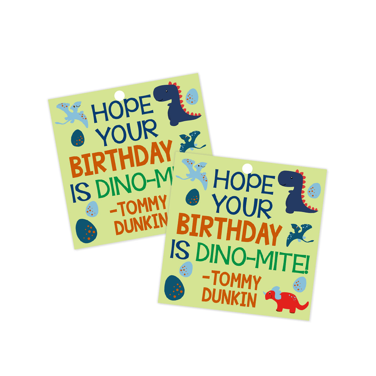 Dinosaur Gift Tag