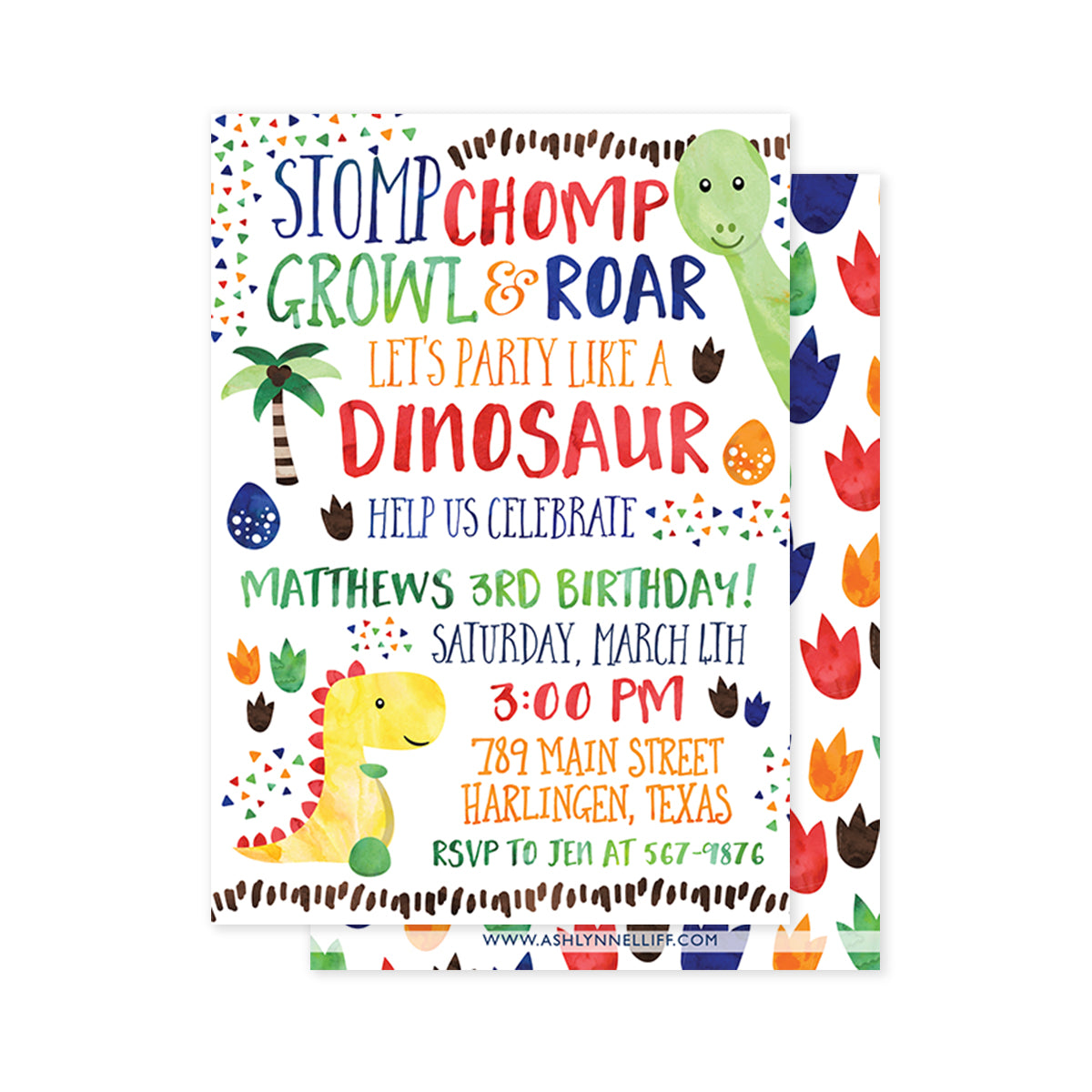 Dinosaur Party Invitation