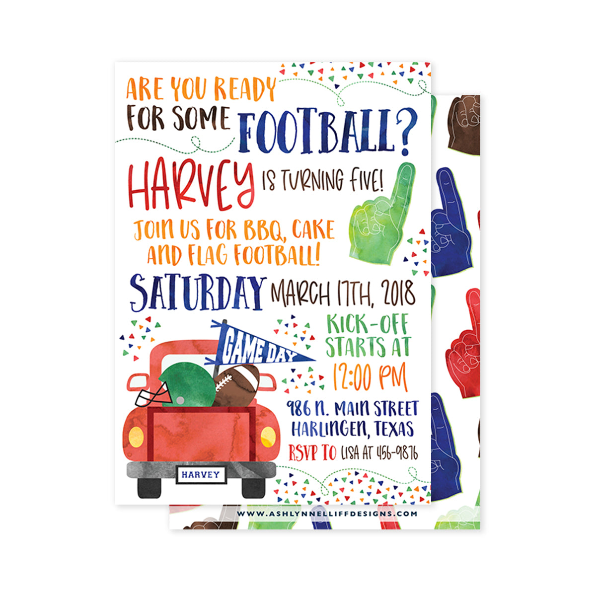 Football Party Invitation