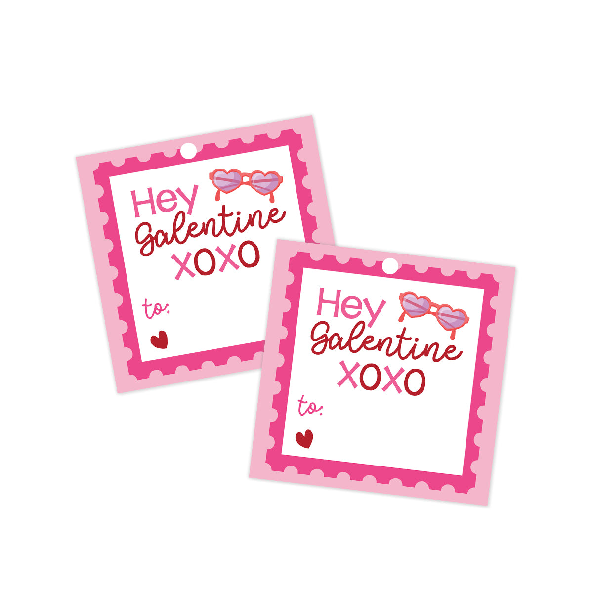 Hey Galentine (Glasses) Valentines Tag