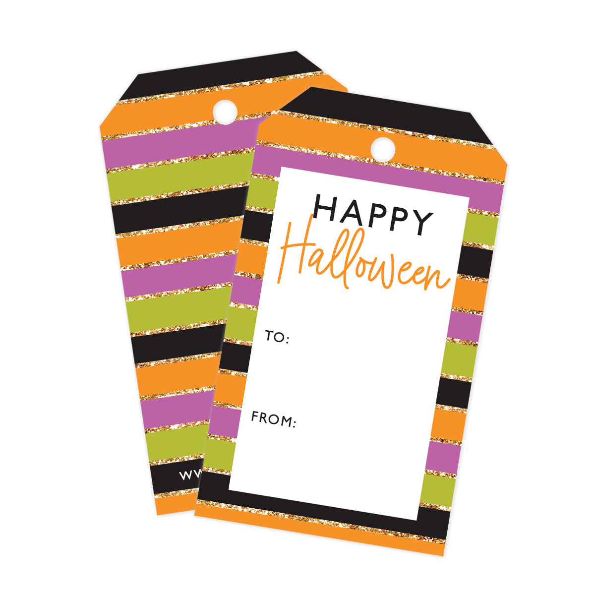 Halloween Stripe Gift Tags