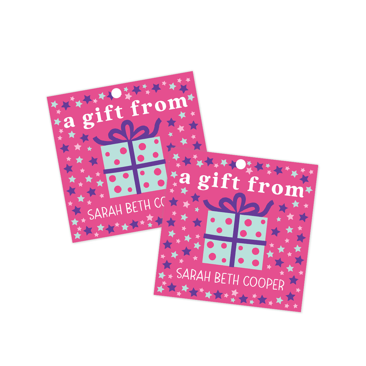 Happy Birthday (Present Pink) Gift Tag