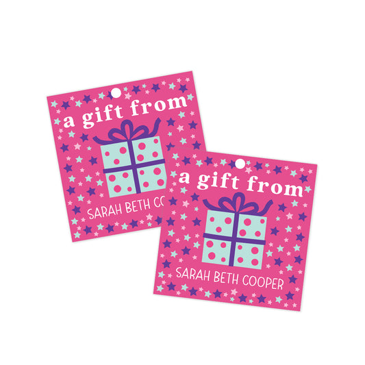 Happy Birthday (Present Pink) Gift Tag