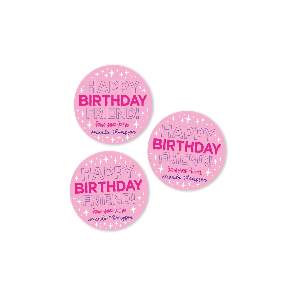 Happy Birthday Friend Stickers