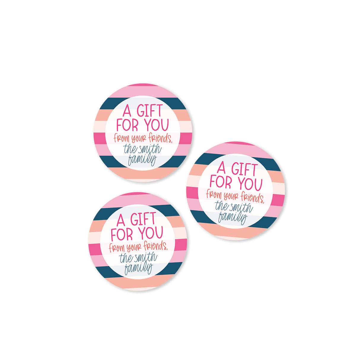 A gift for you (Striped) Stickers