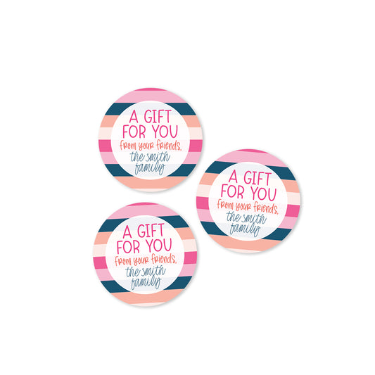 A gift for you (Striped) Stickers