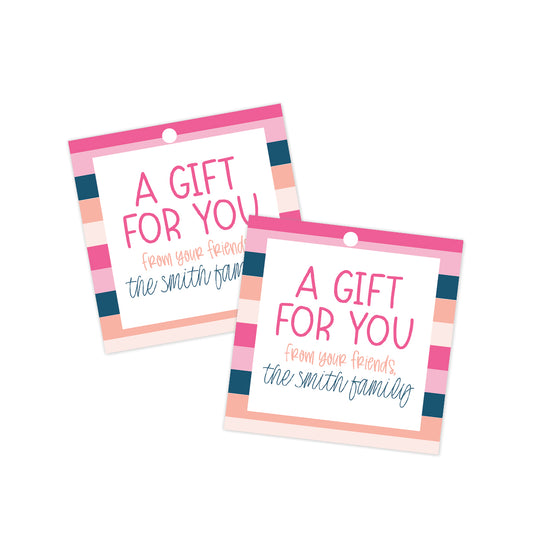 A Gift For You (Pink) Gift Tag