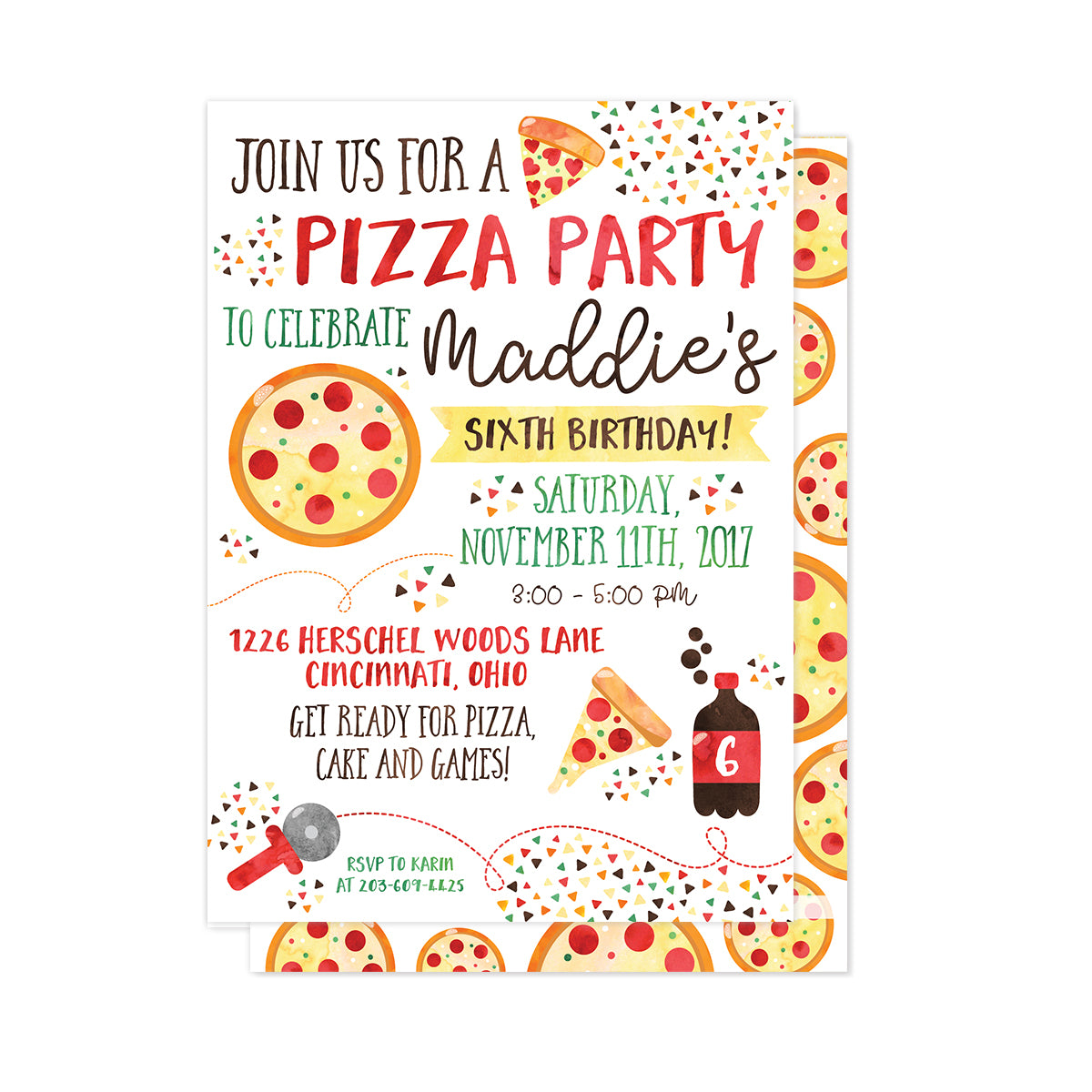Pizza Party Invitation