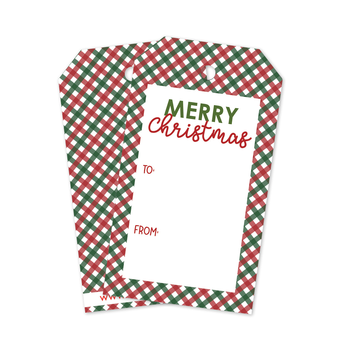 Holiday Plaid Gift Tags