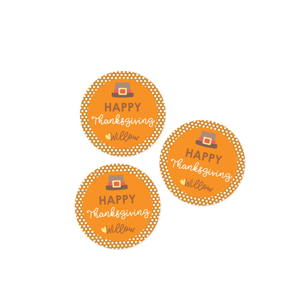 Fall Polka Dot Stickers